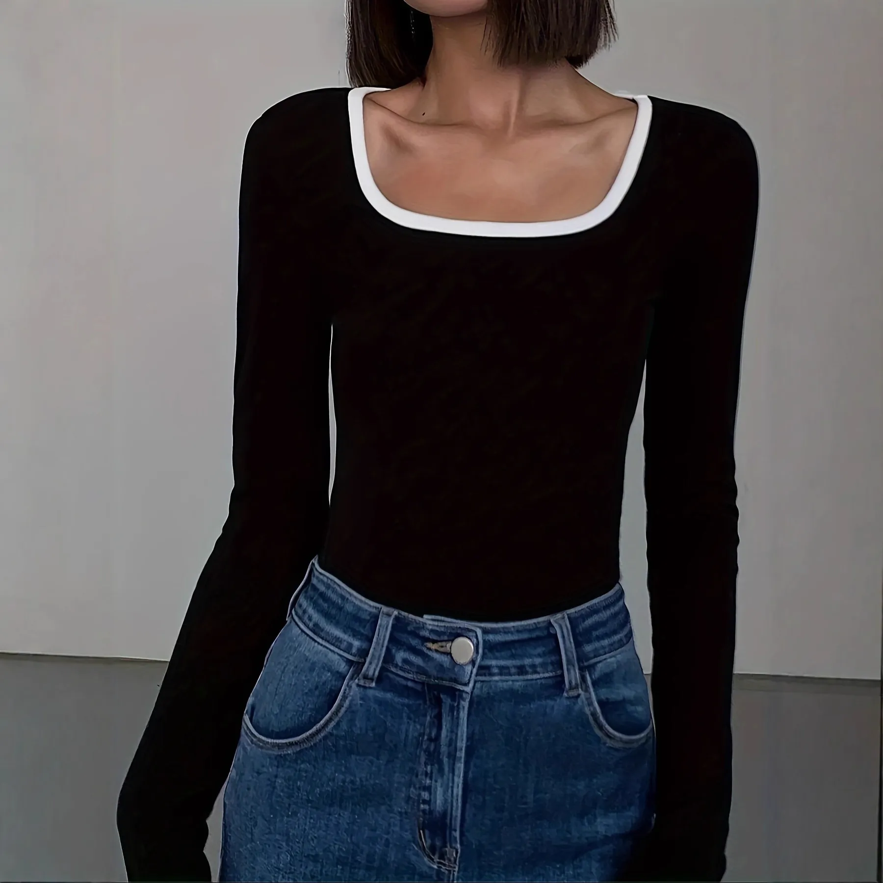 Womens Long-sleeve T-shirt Inner Base Layer Top