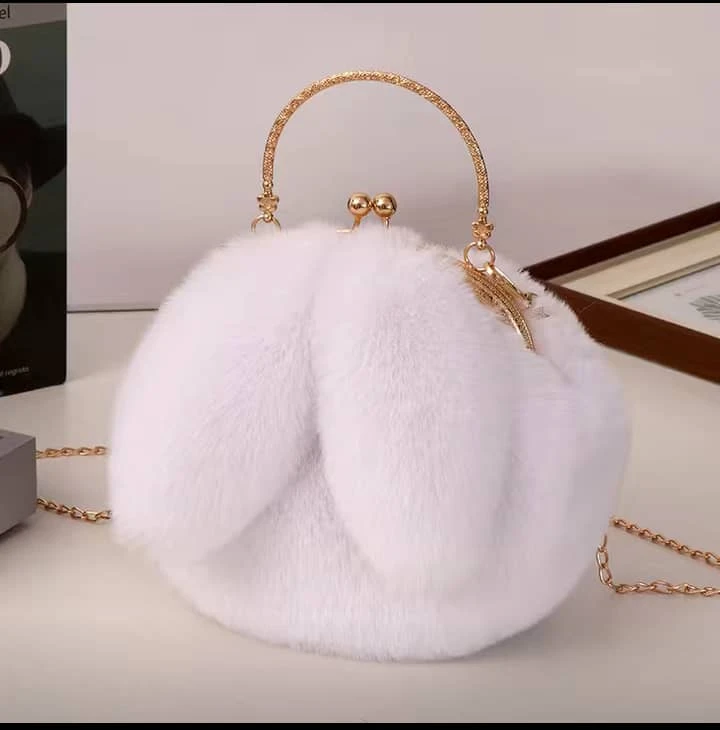 Rabbit Ear Fluffy Bag for Ladies