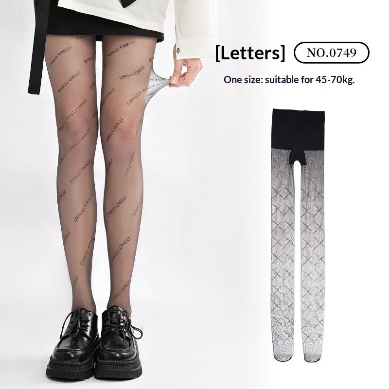 Red Chili Black Silk Sexy Polka-dot Stockings, Thin For Spring And Autumn