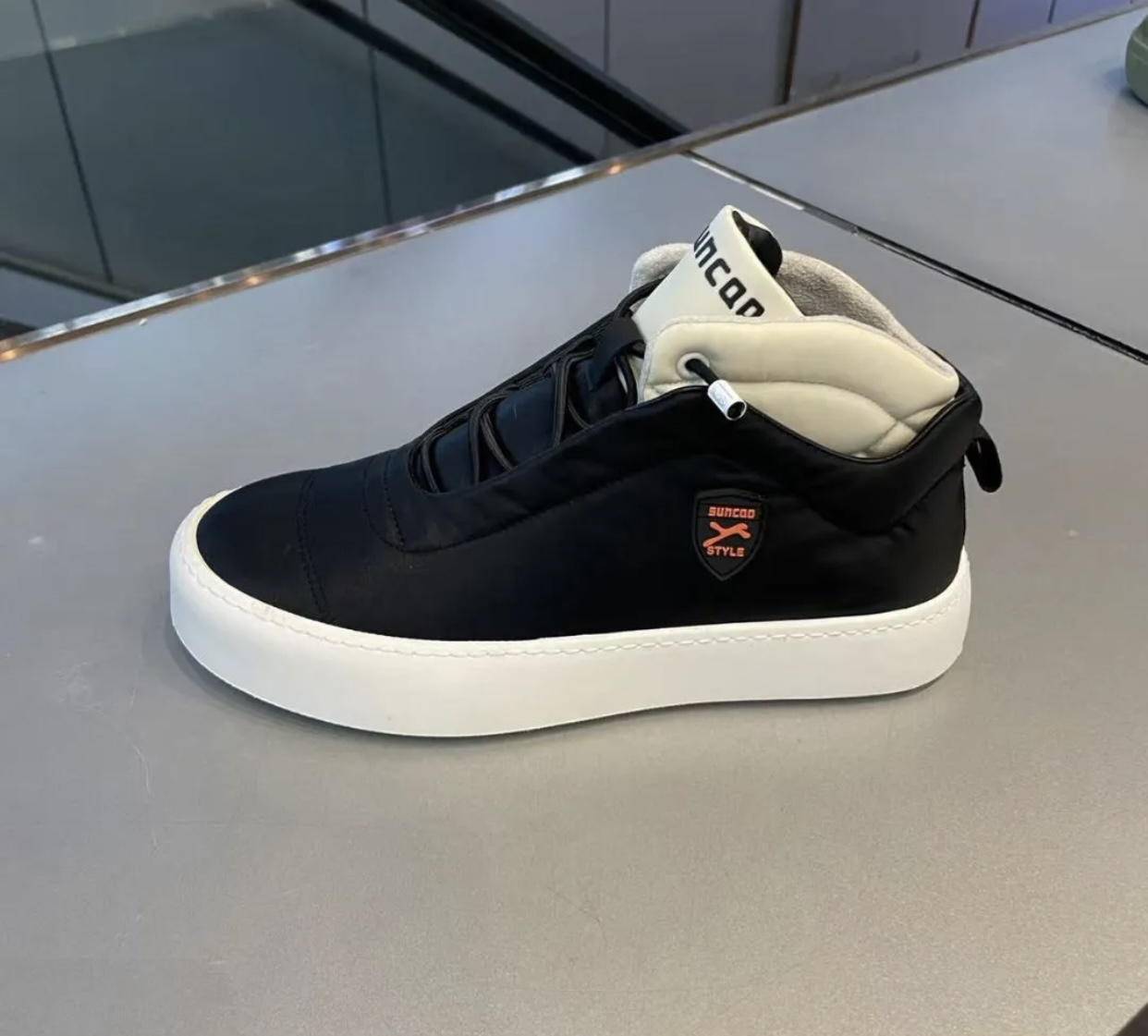 The 'Urban Ascent' Quilted Platform Mid-Top