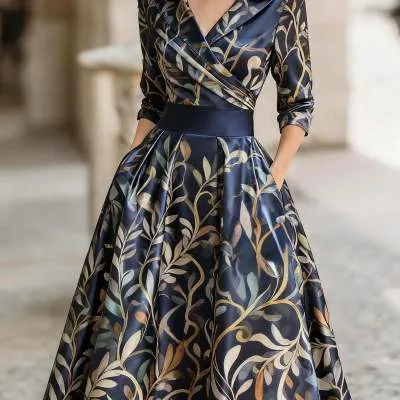 Elegant Formal Waist-cinched Dress That Flatters