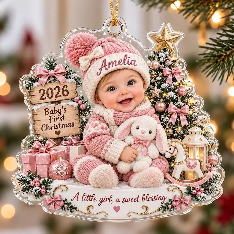 Creative 2D Acrylic Christmas Tree Ornament - Product Image 3
