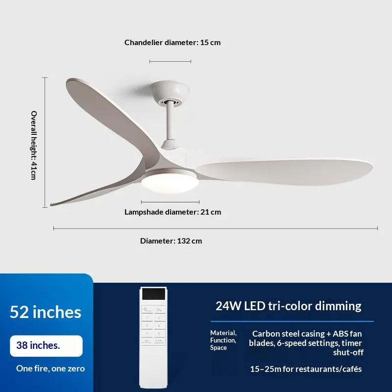 Silent DC Inverter Integrated Ceiling Fan And Light For Dining Rooms - Product Image 7