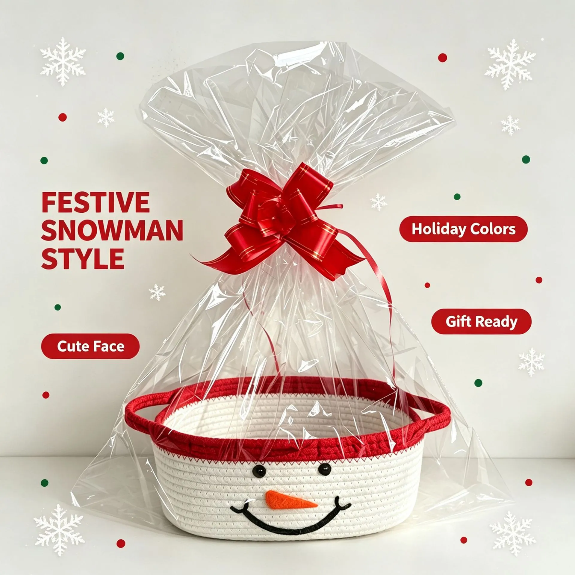 Christmas Party Snack Candy And Gift Basket Storage Bin - Product Image 6