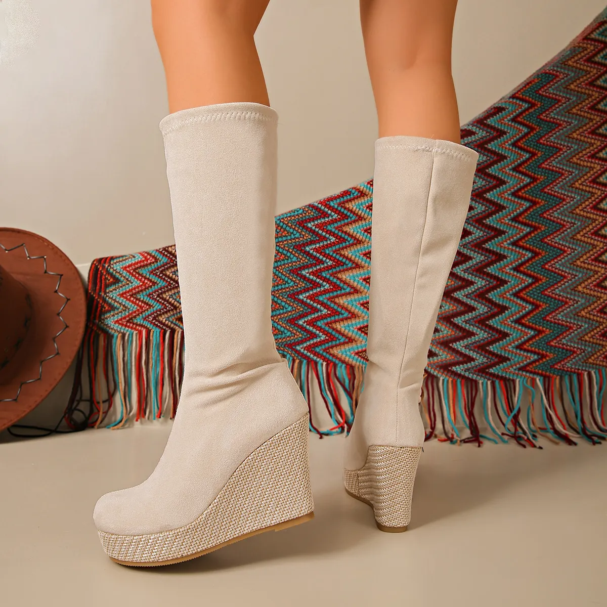 Plus-size Suede Over-the-knee Boots European And American Fashion - Product Image 1
