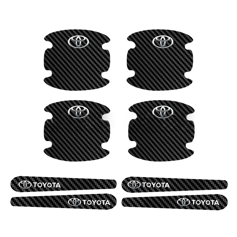 Car Door Bowl Carbon Fiber Leather Protective Film, Door Handle Sticker, Scratch-Resistant Handle Guard, Anti-Scratch Door Bowl Protector - Product Image 8