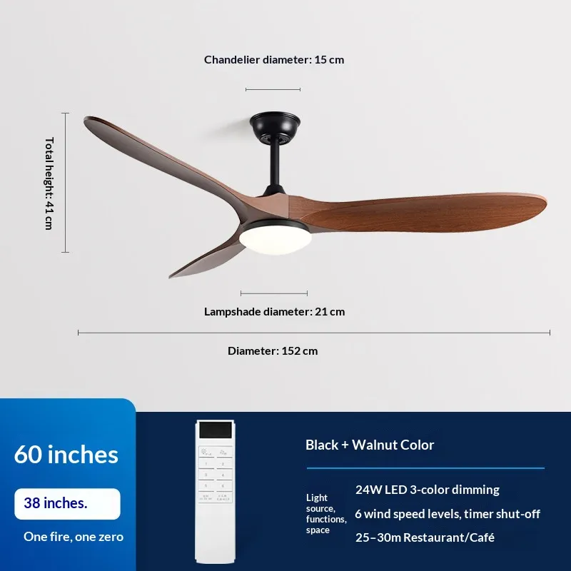 Silent DC Inverter Integrated Ceiling Fan And Light For Dining Rooms - Product Image 16
