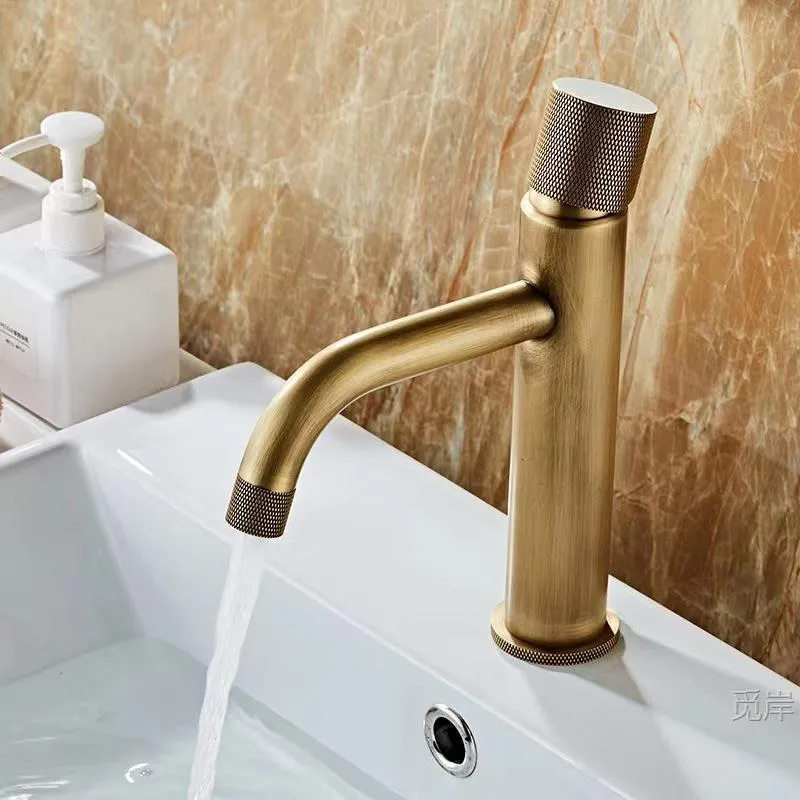 All-copper Bathroom Cold And Hot Water Sink Single-handle Faucet - Product Image 3
