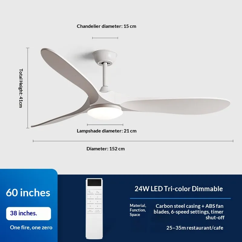 Silent DC Inverter Integrated Ceiling Fan And Light For Dining Rooms - Product Image 13