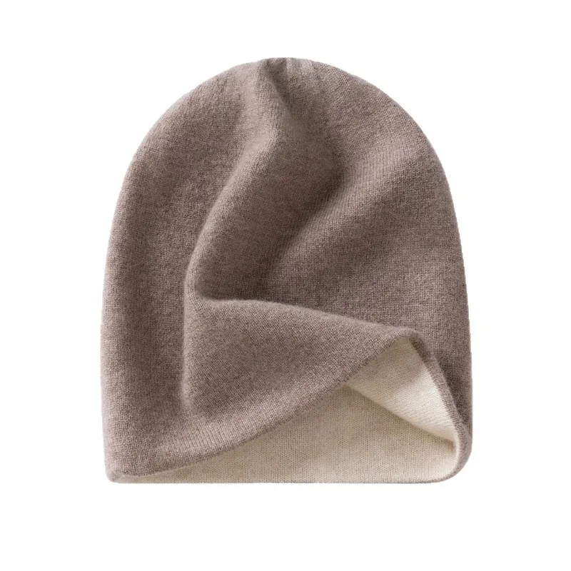 New Autumnwinter Cashmere Knit Beanie Top-tier Quality - Product Image 5