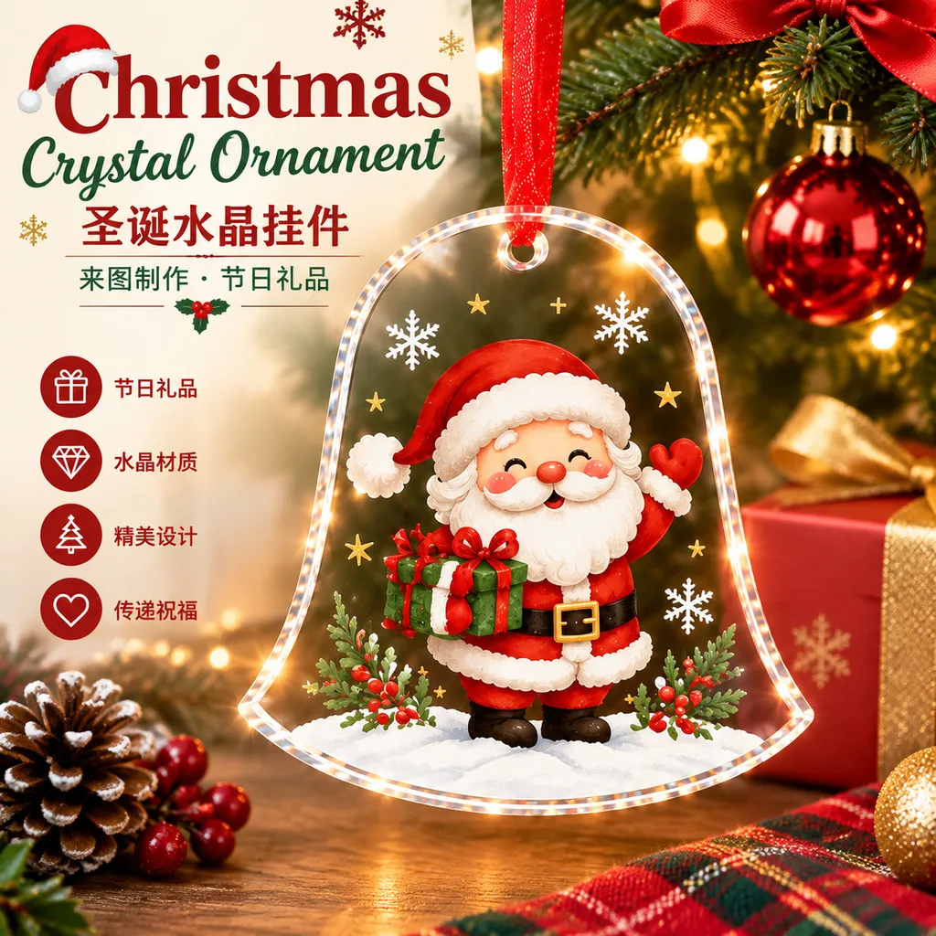 New Christmas Pendant Crystal Pendant - Product Image 4