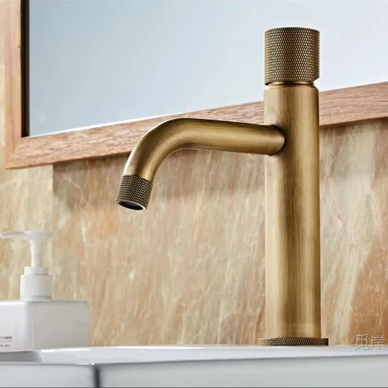 All-copper Bathroom Cold And Hot Water Sink Single-handle Faucet - Product Image 2