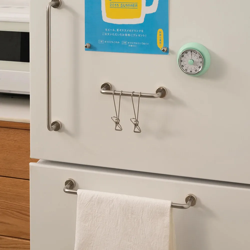 304 Stainless Steel Magnetic Storage Rod Household Hanging Rail