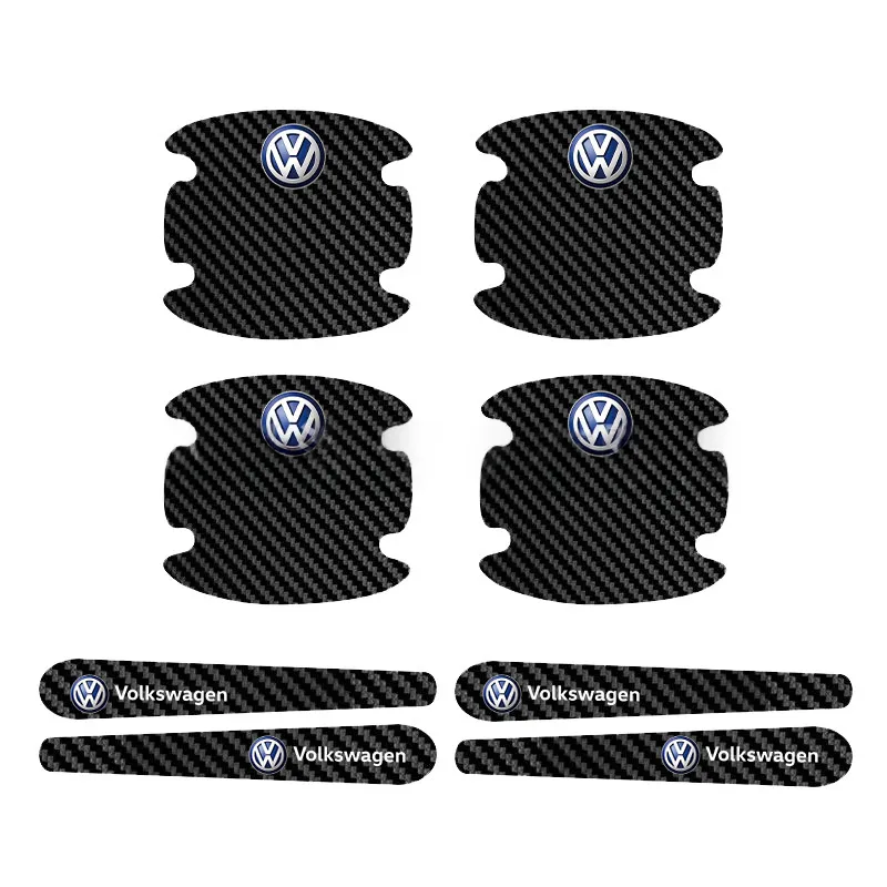 Car Door Bowl Carbon Fiber Leather Protective Film, Door Handle Sticker, Scratch-Resistant Handle Guard, Anti-Scratch Door Bowl Protector - Product Image 7
