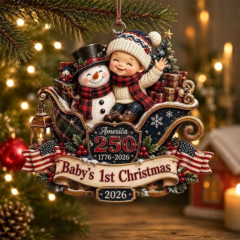 Christmas Gift Acrylic Flat Pendant - Product Image 1