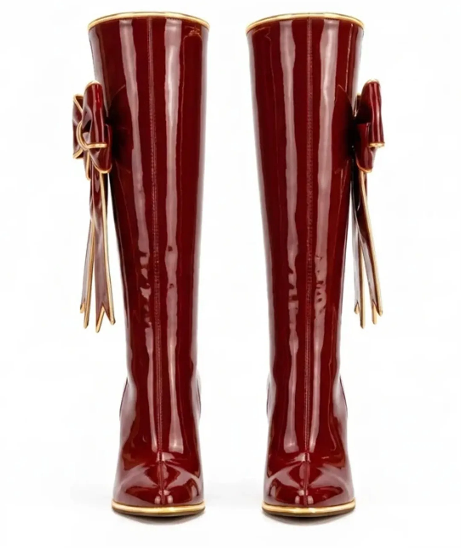 High Christmas Bow Pointed Shoes - Product Image 2