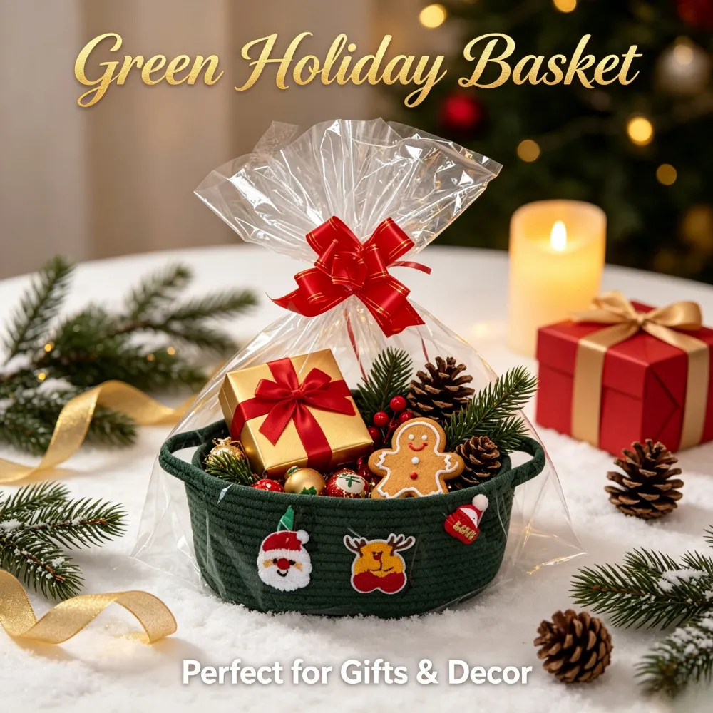 Christmas Party Snack Candy And Gift Basket Storage Bin - Product Image 22