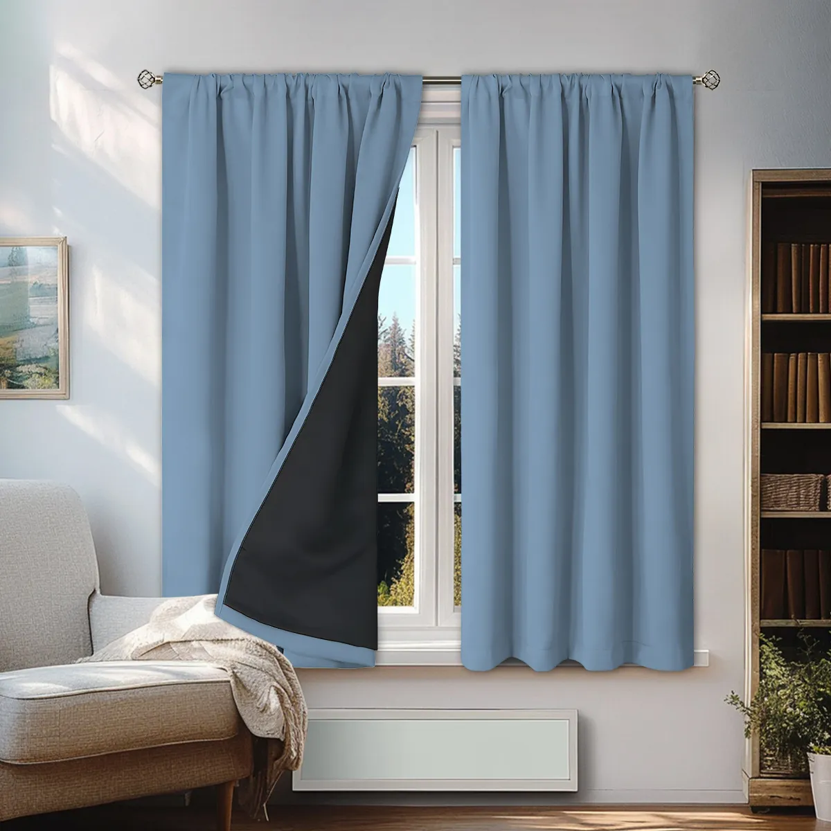 Fabric Living Room And Bedroom Bay Window Blackout And Heat-insulating Curtains - Product Image 4