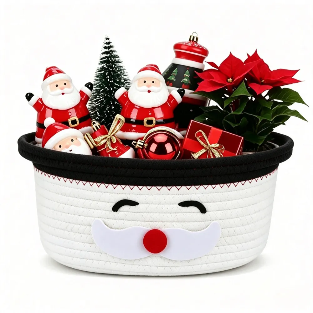 Christmas Party Snack Candy And Gift Basket Storage Bin - Product Image 3