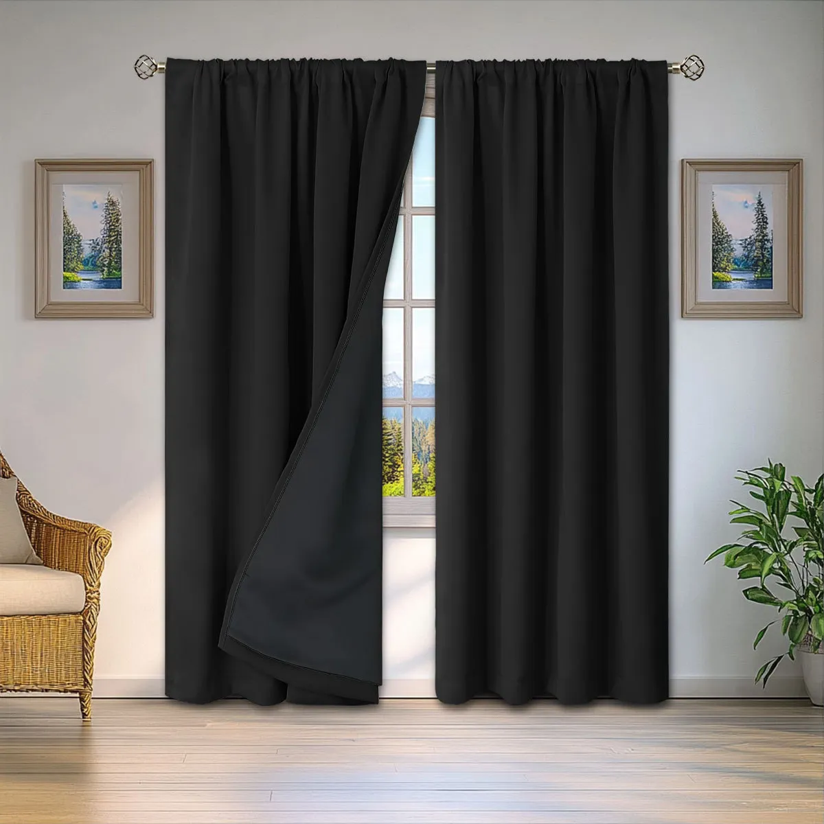 Fabric Living Room And Bedroom Bay Window Blackout And Heat-insulating Curtains - Product Image 2