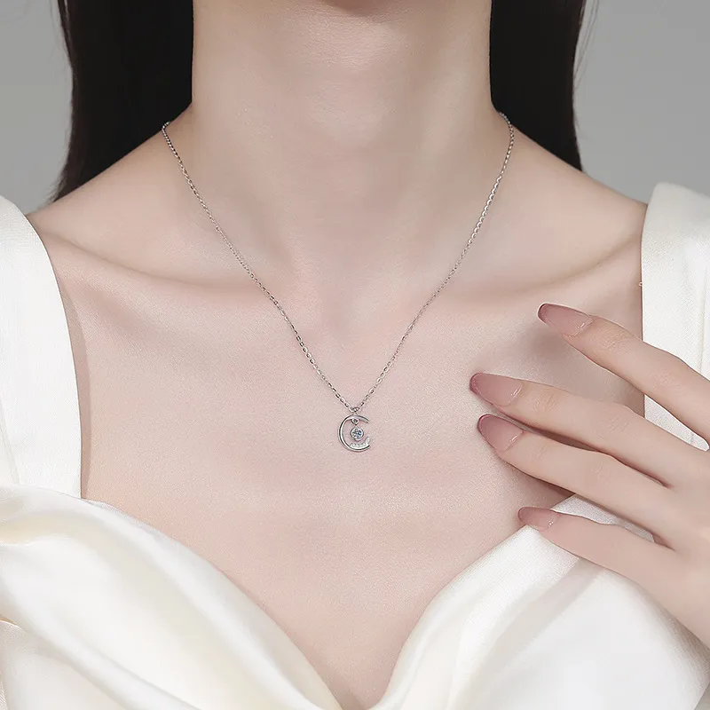 All-Moissanite Necklace For Women Light Luxury Elegance - Product Image 4