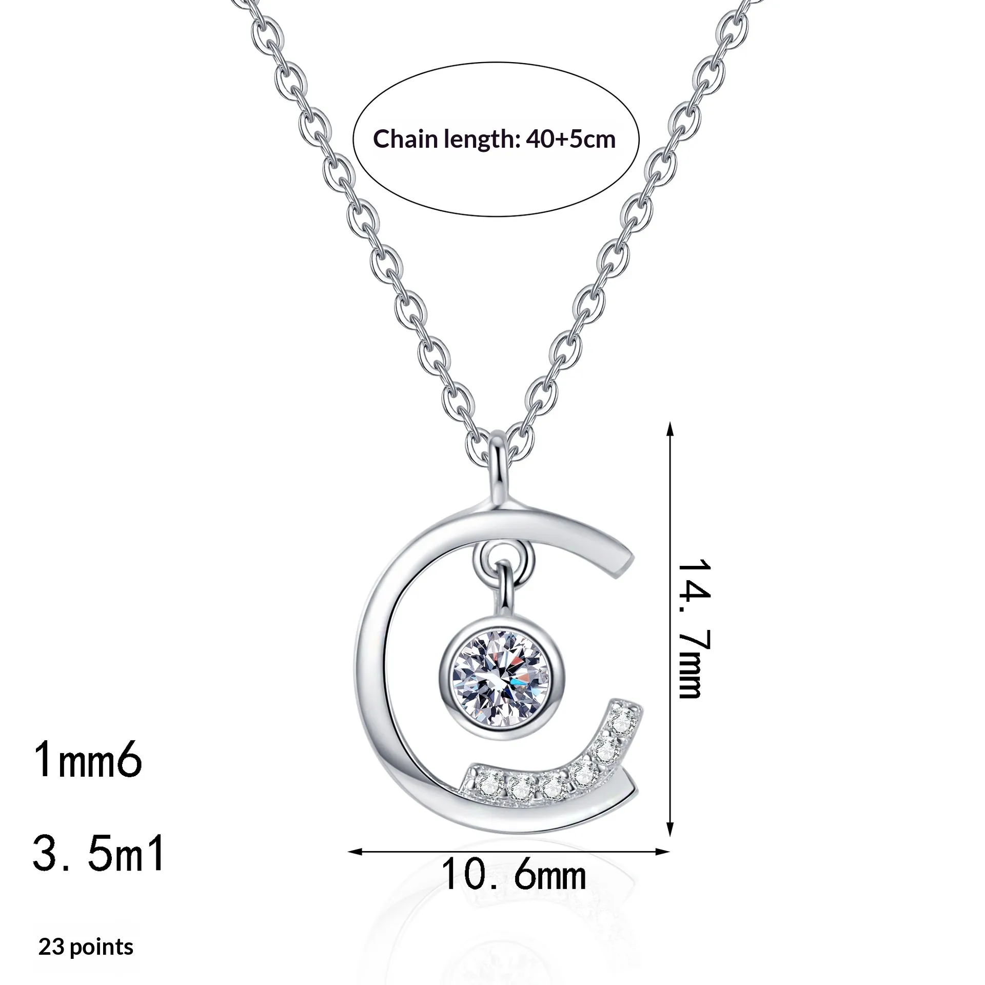All-Moissanite Necklace For Women Light Luxury Elegance - Product Image 5