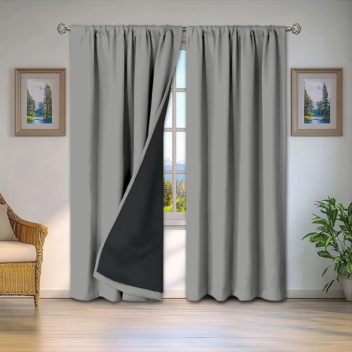 Fabric Living Room And Bedroom Bay Window Blackout And Heat-insulating Curtains - Product Image 5