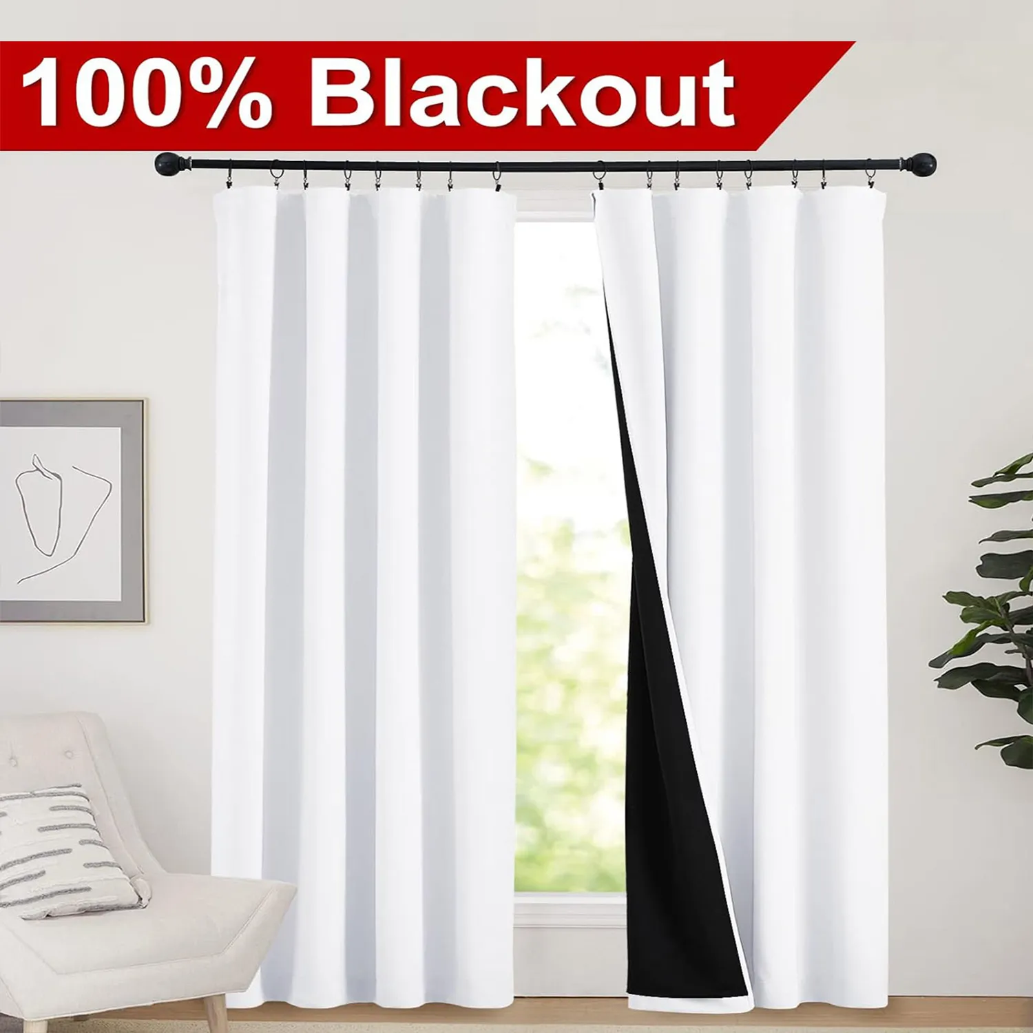 Fabric Living Room And Bedroom Bay Window Blackout And Heat-insulating Curtains - Product Image 3