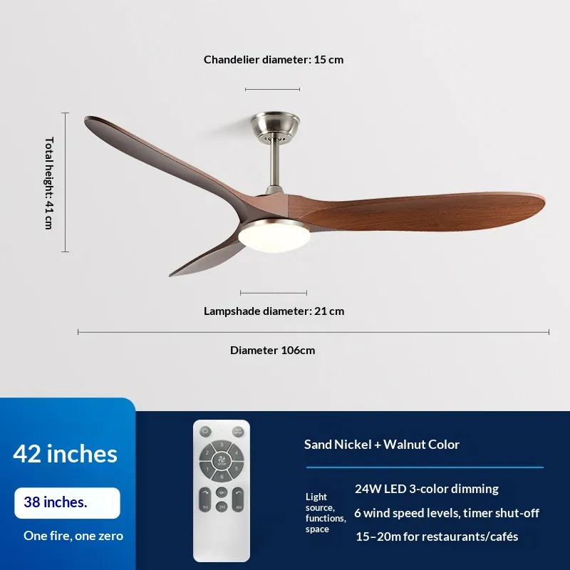 Silent DC Inverter Integrated Ceiling Fan And Light For Dining Rooms - Product Image 5