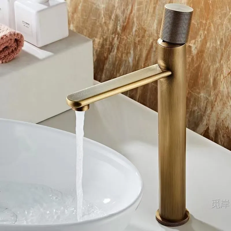 All-copper Bathroom Cold And Hot Water Sink Single-handle Faucet
