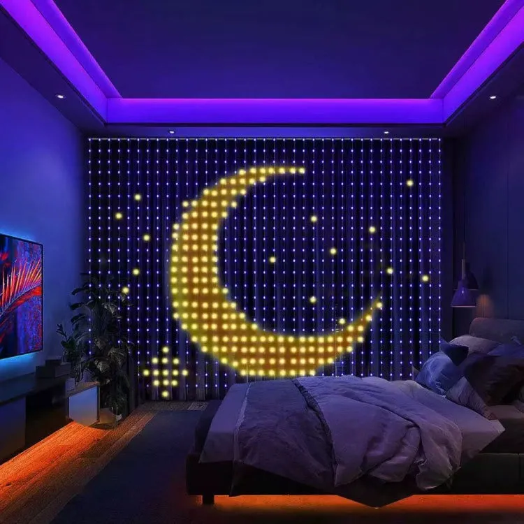 Smart DIY LED String Lights With Colorful Sheathed Wire For Curtains