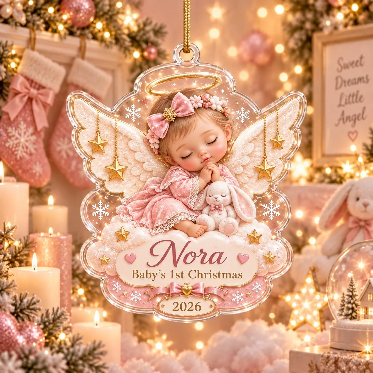 Customized Name Sleep Girl Angel - Product Image 1
