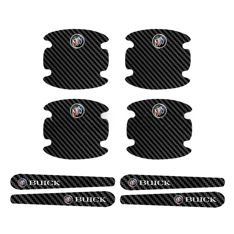 Car Door Bowl Carbon Fiber Leather Protective Film, Door Handle Sticker, Scratch-Resistant Handle Guard, Anti-Scratch Door Bowl Protector - Product Image 6