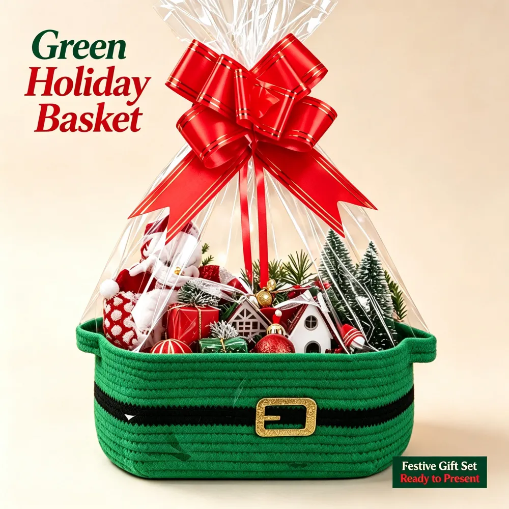 Christmas Party Snack Candy And Gift Basket Storage Bin - Product Image 9