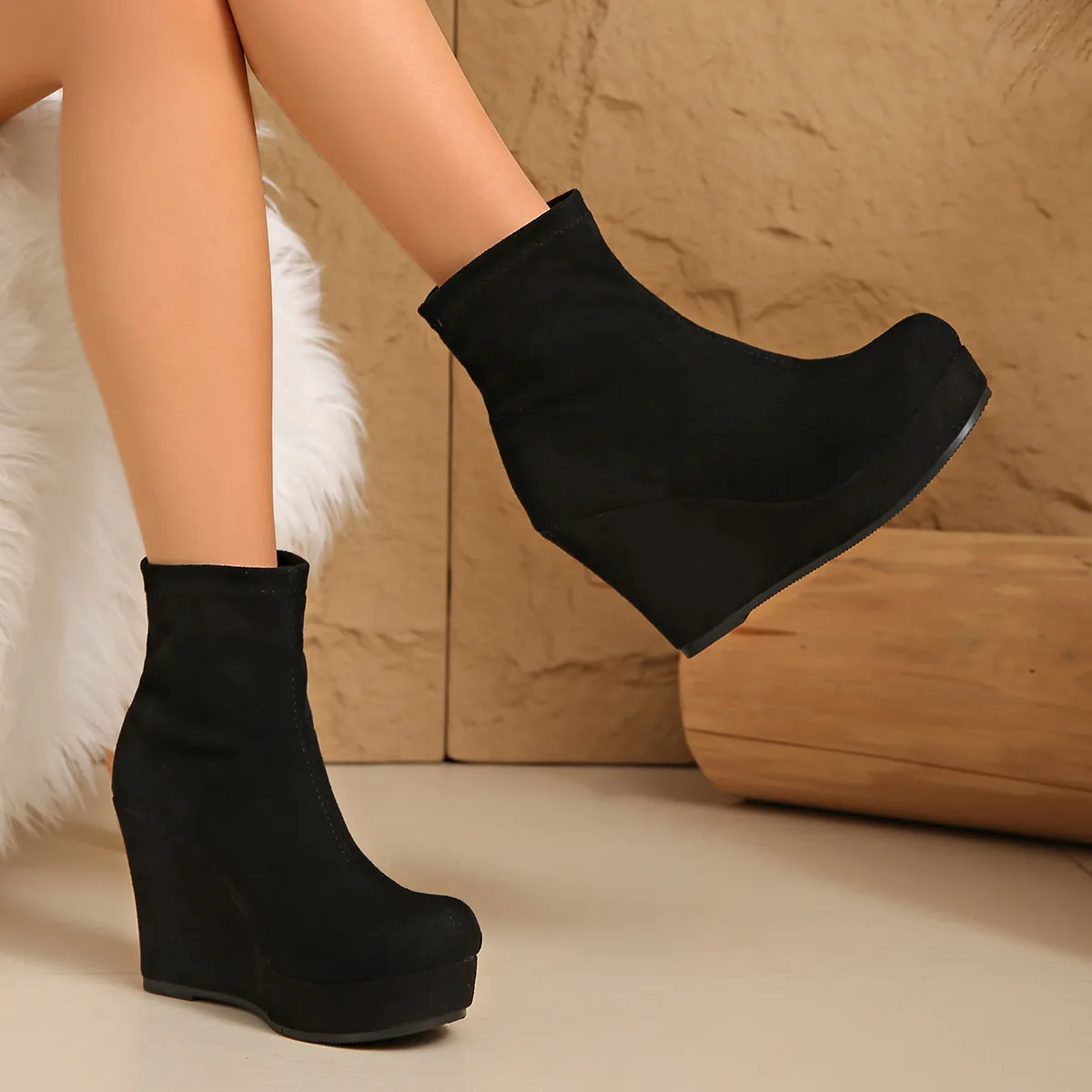 Plus-size Suede Over-the-knee Boots European And American Fashion - Product Image 4
