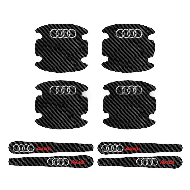 Car Door Bowl Carbon Fiber Leather Protective Film, Door Handle Sticker, Scratch-Resistant Handle Guard, Anti-Scratch Door Bowl Protector - Product Image 2