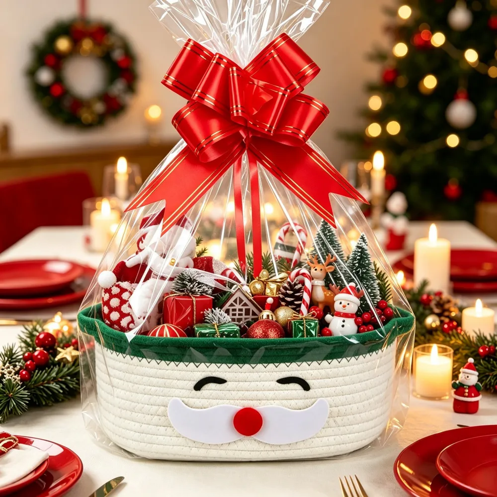 Christmas Party Snack Candy And Gift Basket Storage Bin - Product Image 3