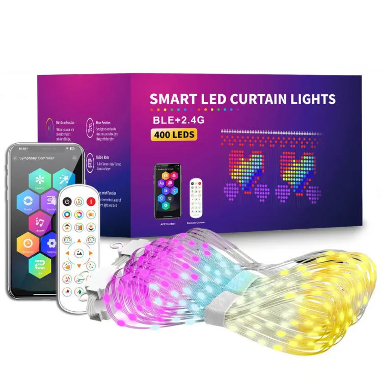 Smart DIY LED String Lights With Colorful Sheathed Wire For Curtains - Product Image 1
