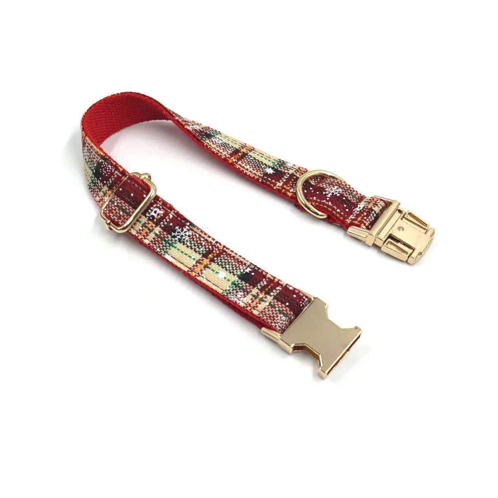 Christmas Pet Collar And Leash Set - Customizable Engraved Dog Neck Strap With Bow Tie For Holiday New Year Walking - Product Image 2