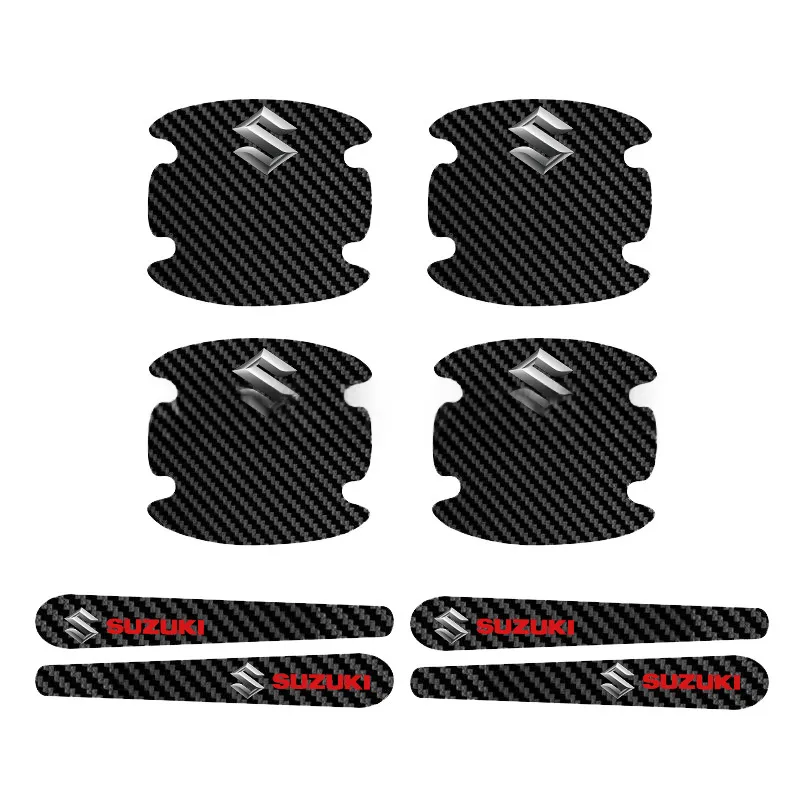 Car Door Bowl Carbon Fiber Leather Protective Film, Door Handle Sticker, Scratch-Resistant Handle Guard, Anti-Scratch Door Bowl Protector - Product Image 10