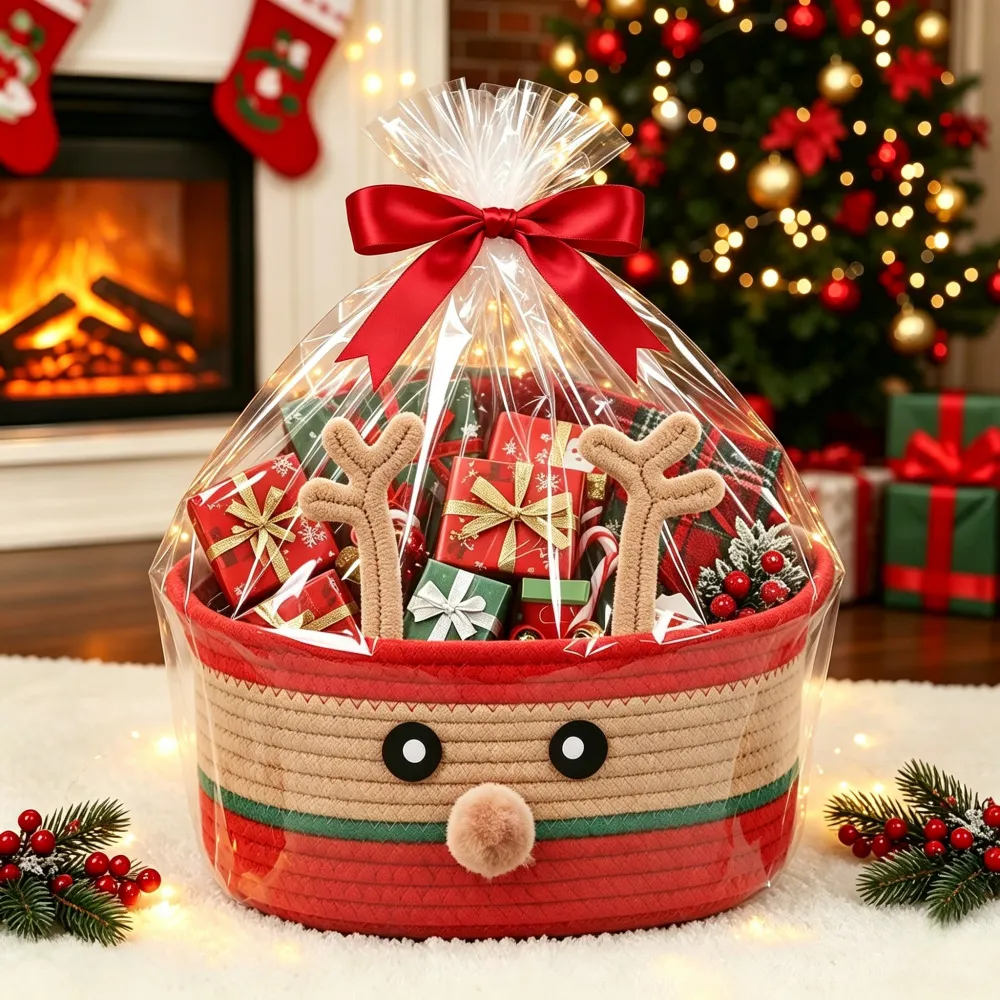 Christmas Party Snack Candy And Gift Basket Storage Bin - Product Image 4