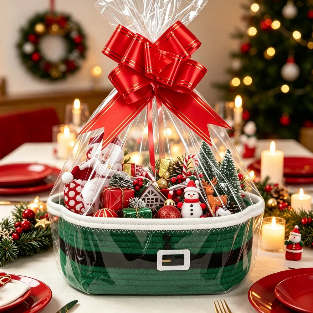 Christmas Party Snack Candy And Gift Basket Storage Bin - Product Image 17