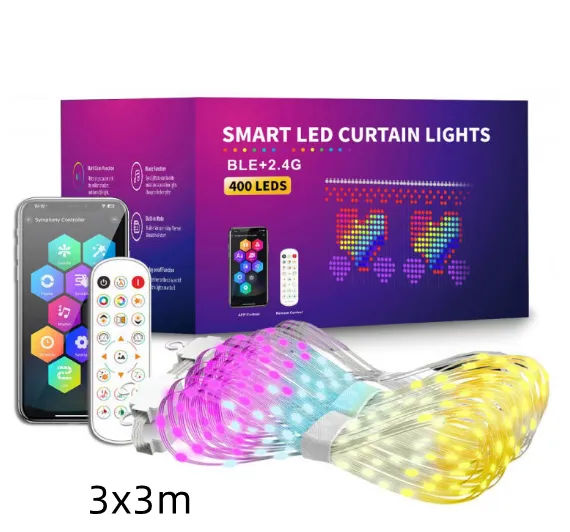 Smart DIY LED String Lights With Colorful Sheathed Wire For Curtains - Product Image 2