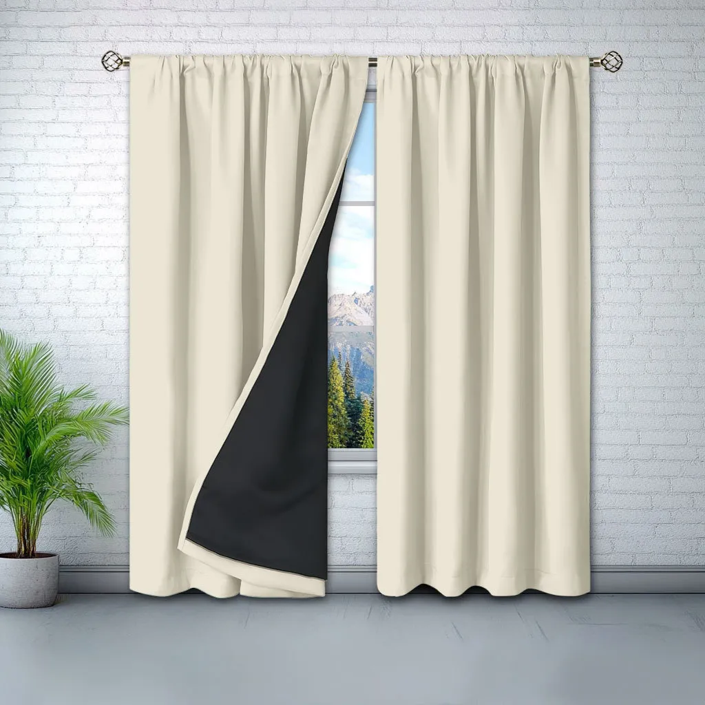 Fabric Living Room And Bedroom Bay Window Blackout And Heat-insulating Curtains - Product Image 1