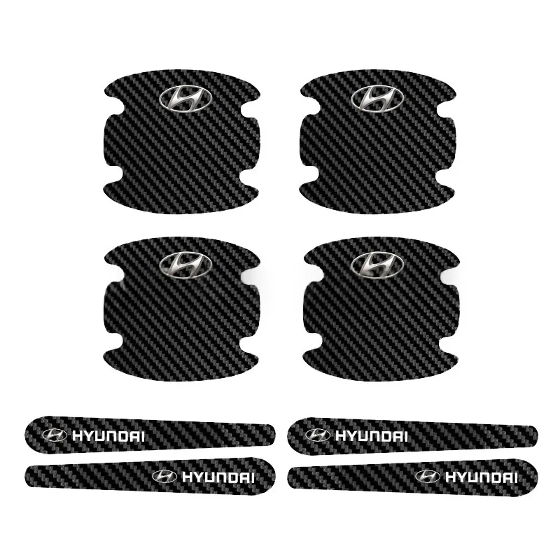 Car Door Bowl Carbon Fiber Leather Protective Film, Door Handle Sticker, Scratch-Resistant Handle Guard, Anti-Scratch Door Bowl Protector - Product Image 16