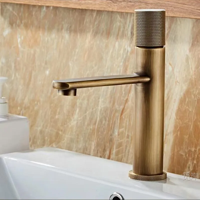 All-copper Bathroom Cold And Hot Water Sink Single-handle Faucet - Product Image 4